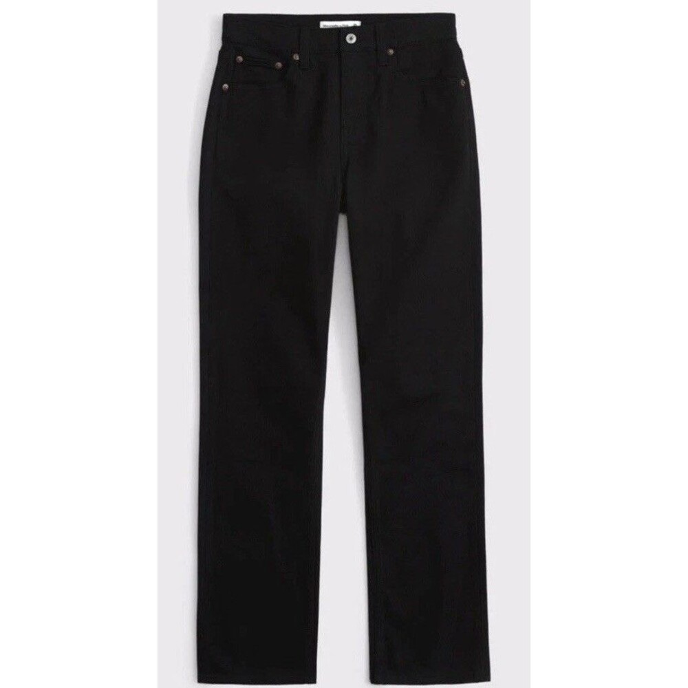Abercrombie & Fitch Jeans Womens Black 90s Straight Mid Rise Size 0/25